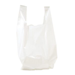 Bärkasse Plast vit 30L m.tryck
