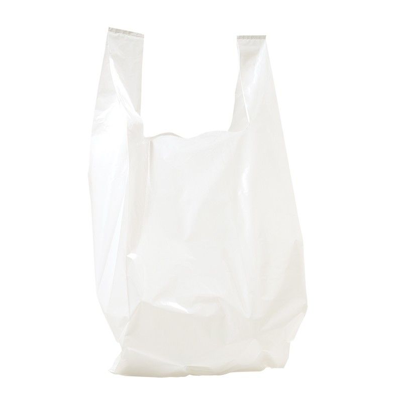 Bärkasse Plast vit 30L m.tryck