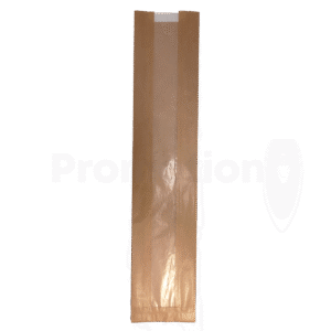 Papperspåse Baguette fönster Brun 40g