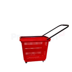 Kundkorg på hjul 54l Röd
