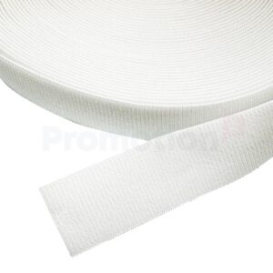Kardborreband ELASTISK 25mm vit/loop