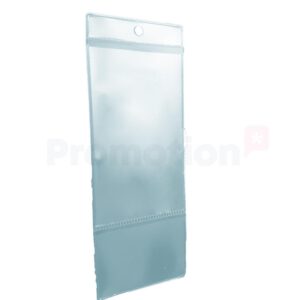 Plastficka med öljett - 2 fack 105x297mm+105x27mm