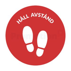 Golv dekal rund Håll avstånd