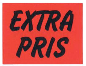 Etikett info Extra Pris