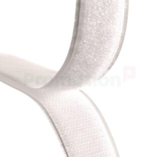 Premium självhäftande kardborreband 20mm vit/hook