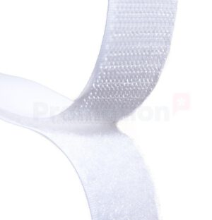 Kardborre för sömnad 25mm vit/hook