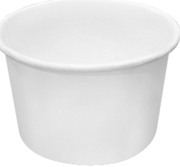 Bägare vit papper med lock 100ml