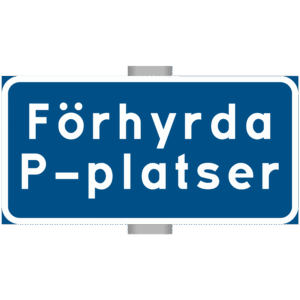 Skylt Förhyrda P-platser