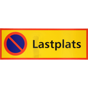Skylt Lastplats