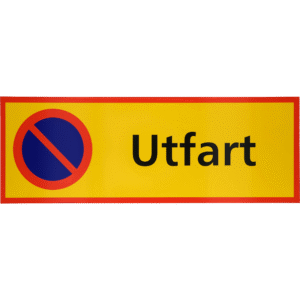 Skylt Utfart