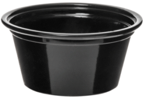 Dressingbägare svart 60ml PP